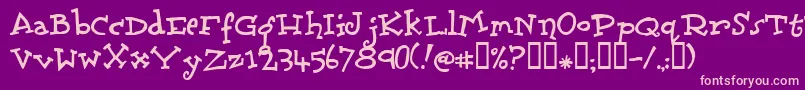 Scrubado Font – Pink Fonts on Purple Background