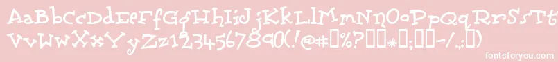 Scrubado Font – White Fonts on Pink Background
