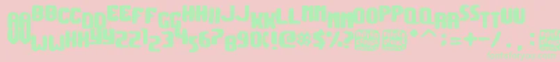 MisterGeorge Font – Green Fonts on Pink Background