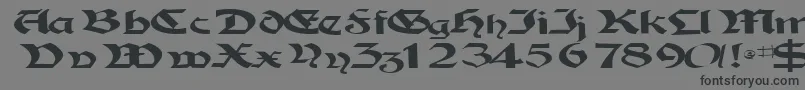 Tampicossk-Schriftart – Schwarze Schriften auf grauem Hintergrund