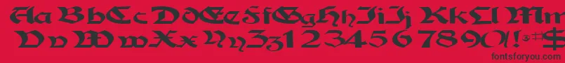 Tampicossk Font – Black Fonts on Red Background