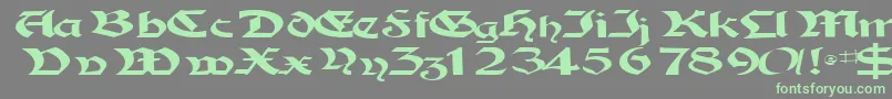 Tampicossk Font – Green Fonts on Gray Background
