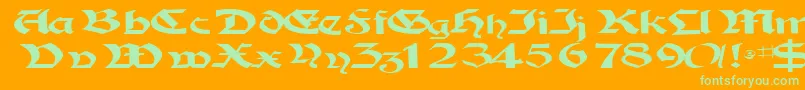 Tampicossk Font – Green Fonts on Orange Background