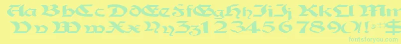 Tampicossk Font – Green Fonts on Yellow Background