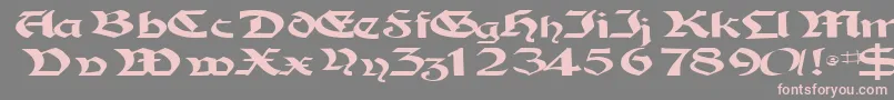 フォントTampicossk – 灰色の背景にピンクのフォント
