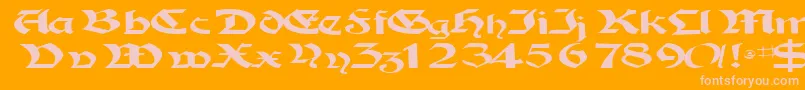 Шрифт Tampicossk – розовые шрифты на оранжевом фоне
