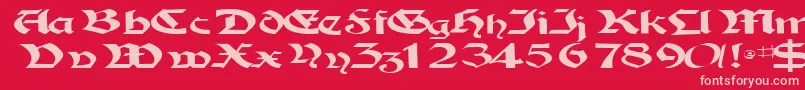 Tampicossk Font – Pink Fonts on Red Background