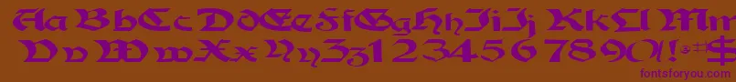 Tampicossk Font – Purple Fonts on Brown Background