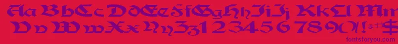 Tampicossk Font – Purple Fonts on Red Background