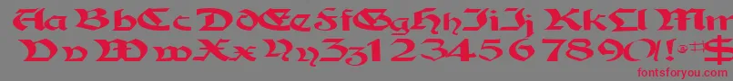 Tampicossk Font – Red Fonts on Gray Background