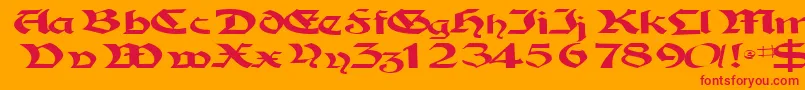 Tampicossk Font – Red Fonts on Orange Background