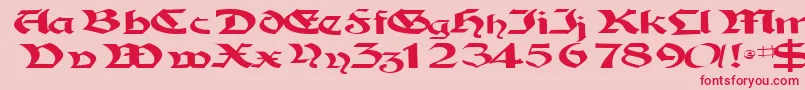 Tampicossk Font – Red Fonts on Pink Background