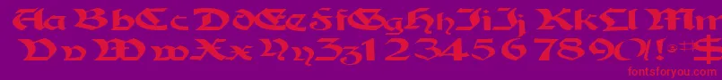 Tampicossk Font – Red Fonts on Purple Background