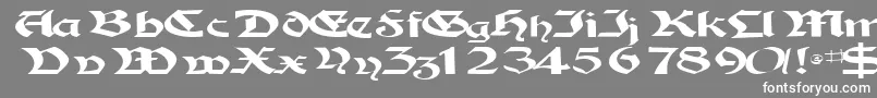 Tampicossk Font – White Fonts on Gray Background