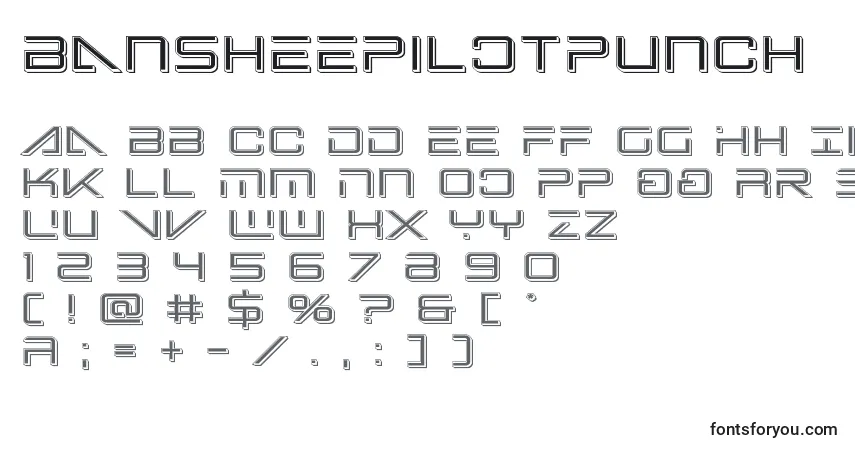 Bansheepilotpunch Font – alphabet, numbers, special characters