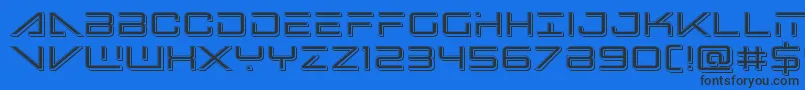 Bansheepilotpunch Font – Black Fonts on Blue Background