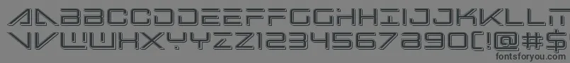 Bansheepilotpunch Font – Black Fonts on Gray Background