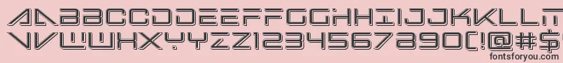 Bansheepilotpunch Font – Black Fonts on Pink Background