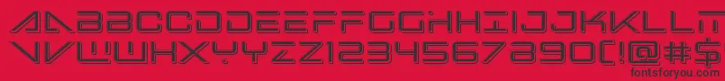 Bansheepilotpunch Font – Black Fonts on Red Background