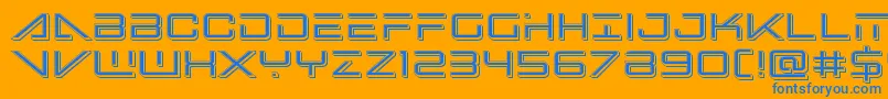 Bansheepilotpunch Font – Blue Fonts on Orange Background