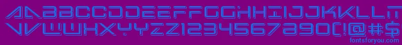 Bansheepilotpunch Font – Blue Fonts on Purple Background