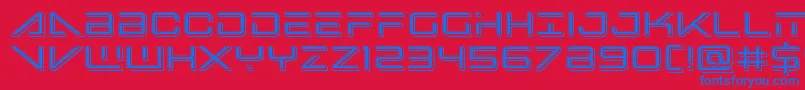 Bansheepilotpunch Font – Blue Fonts on Red Background