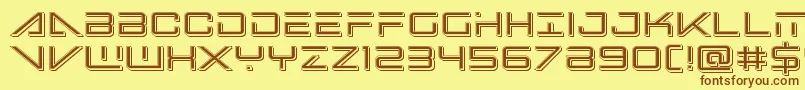 Bansheepilotpunch Font – Brown Fonts on Yellow Background