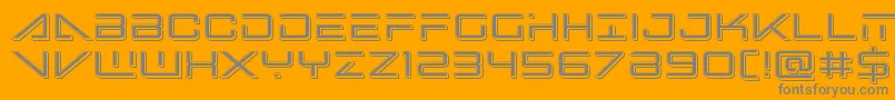 Bansheepilotpunch Font – Gray Fonts on Orange Background