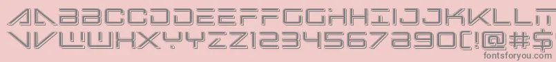 Fonte Bansheepilotpunch – fontes cinzas em um fundo rosa