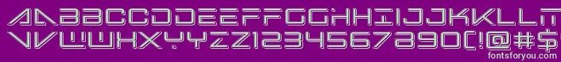 Bansheepilotpunch Font – Green Fonts on Purple Background