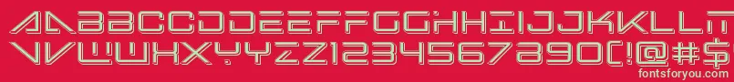 Bansheepilotpunch Font – Green Fonts on Red Background