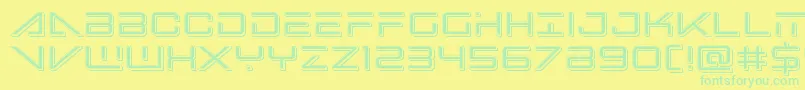 Bansheepilotpunch Font – Green Fonts on Yellow Background