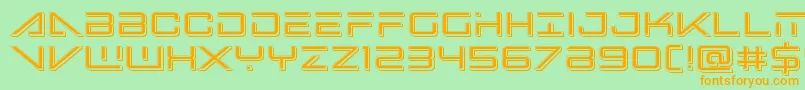 Bansheepilotpunch Font – Orange Fonts on Green Background