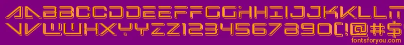 Bansheepilotpunch Font – Orange Fonts on Purple Background