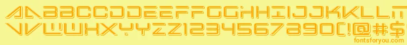 Bansheepilotpunch Font – Orange Fonts on Yellow Background