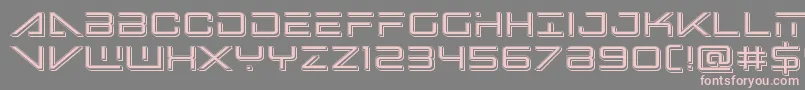 Bansheepilotpunch-Schriftart – Rosa Schriften auf grauem Hintergrund