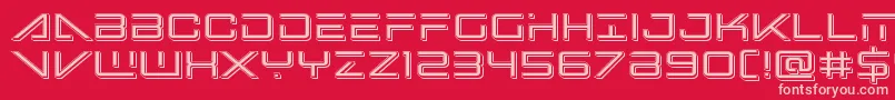 Bansheepilotpunch-fontti – vaaleanpunaiset fontit punaisella taustalla