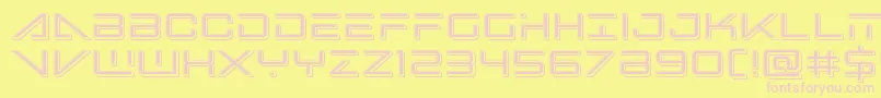 Bansheepilotpunch Font – Pink Fonts on Yellow Background