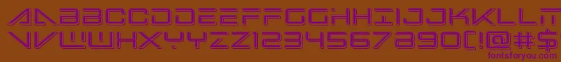 Bansheepilotpunch Font – Purple Fonts on Brown Background