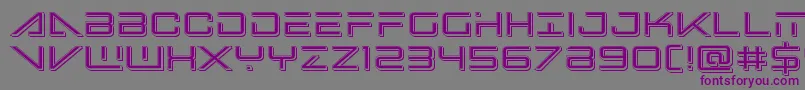 Bansheepilotpunch Font – Purple Fonts on Gray Background