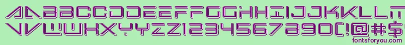 Bansheepilotpunch Font – Purple Fonts on Green Background