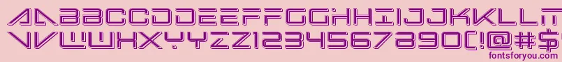 Bansheepilotpunch Font – Purple Fonts on Pink Background