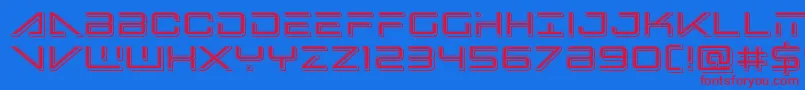 Bansheepilotpunch Font – Red Fonts on Blue Background