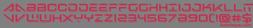Bansheepilotpunch Font – Red Fonts on Gray Background