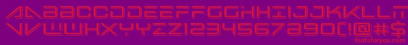 Bansheepilotpunch Font – Red Fonts on Purple Background