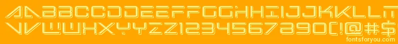 Police Bansheepilotpunch – polices jaunes sur fond orange