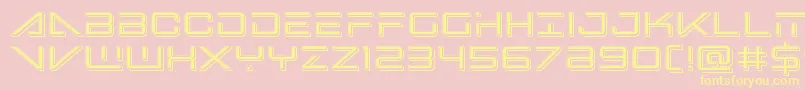 Bansheepilotpunch Font – Yellow Fonts on Pink Background