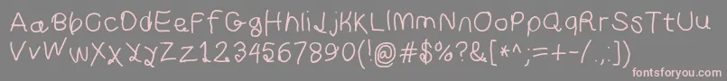 Curlykuesbd Font – Pink Fonts on Gray Background