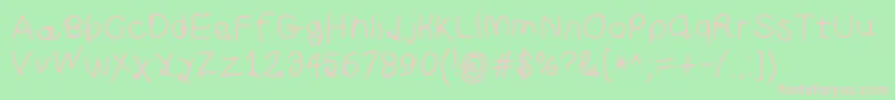 Curlykuesbd Font – Pink Fonts on Green Background