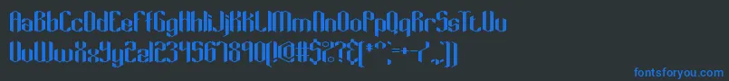 KeyRidgeBrk Font – Blue Fonts on Black Background